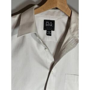 Jos. A. Bank Travelers Collection Tailored Fit Cream Dress Shirt 17-35